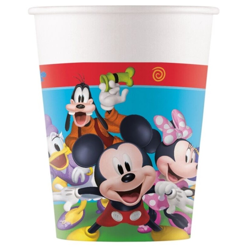 Vasos cumpleaños Mickey Mouse 8 uds papel