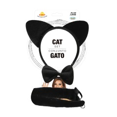 Conjunto gatita 3 piezas diadema cola pajarita-El Informal Santander
