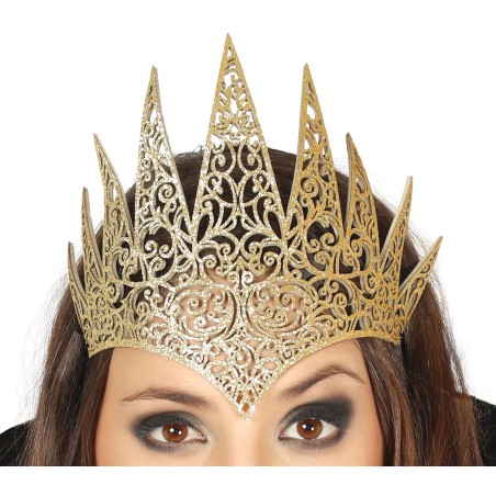 Diadema reina malvada en color oro malefica-El Informal Santander