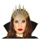 Diadema reina malvada en color oro malefica