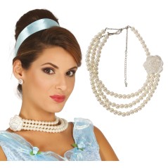 Collar perlas con flor años 20-El Informal Santander