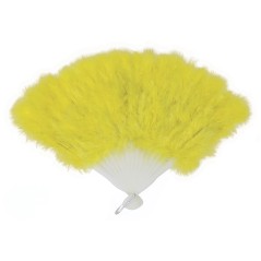 Abanico plumas amarillo 16 palas-El Informal Santander