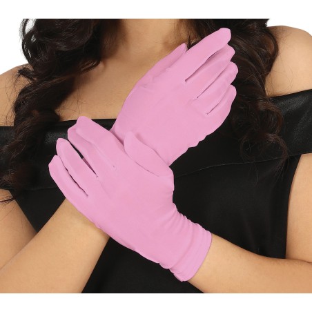 Guantes rosa cortos 20 cm-El Informal Santander