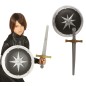 Escudo medieval de 35 cm y espada 50 cm medieval infantil