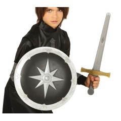 Escudo medieval de 35 cm y espada 50 cm medieval infantil