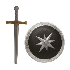 Escudo medieval de 35 cm y espada 50 cm medieval infantil-El Informal Santander