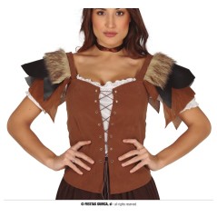 Chaleco  aladeana o vikinga para mujer simil cuero-El Informal Santander
