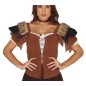 Chaleco  aladeana o vikinga para mujer simil cuero