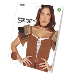 Chaleco  aladeana o vikinga para mujer simil cuero-El Informal Santander