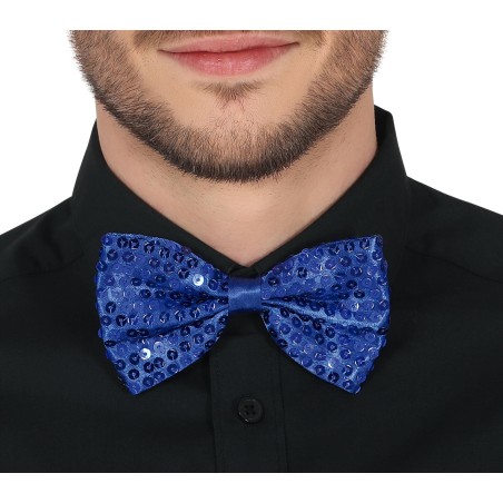 Pajarita azul lentejuelas 12 cm-El Informal Santander