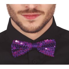 Pajarita lila lentejuelas 12 cm-El Informal Santander