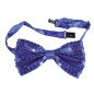 Pajarita azul lentejuelas 12 cm