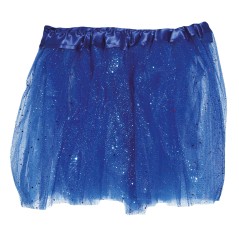 Tutu infantil azul oscuro con brillantina para niña 30 cm-El Informal Santander