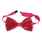 Pajarita fucsia lentejuelas 12 cm