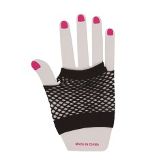 Guantes malla negros rejilla cortos 11 cm-El Informal Santander