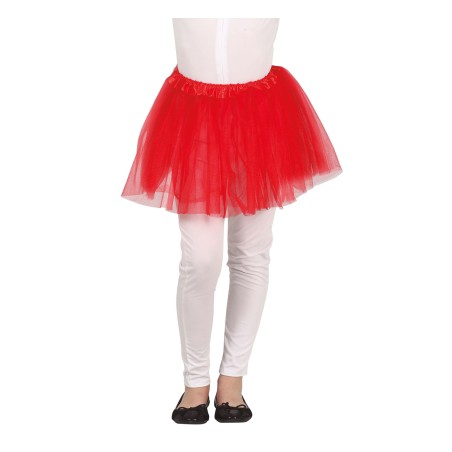 Tutu infantil rojo 31 cm para niña