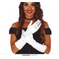 Guantes blancos arrugados 40 cm largos