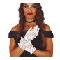 Guantes blancos calados 22 cm cortos
