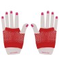 Guantes malla rojos rejilla cortos 11 cm