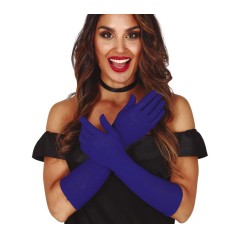 Guantes azul marino largos 42 cm