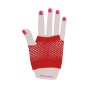 Guantes malla rojos rejilla cortos 11 cm