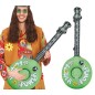 Banjo hinchable guitarra hippy flower