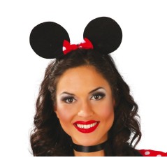 Diadema ratoncita minnie con lazo