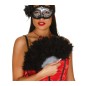 Abanico plumas negro 16 palas