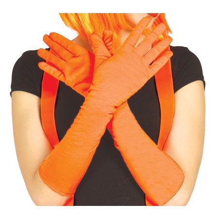 Guantes naranja neon 42 cm largos-El Informal Santander