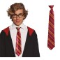Corbata mago roja rayas 45 cm harry