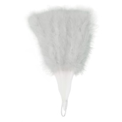 Abanico plumas blanco 16 palas-El Informal Santander