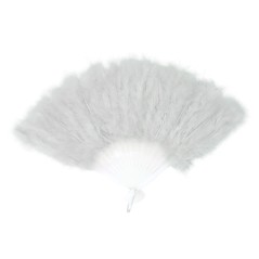 Abanico plumas blanco 16 palas-El Informal Santander