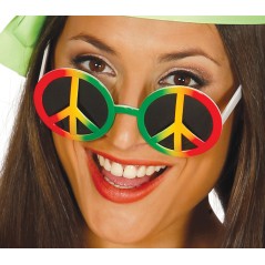 Gafas hippie simbolo paz multicolor años 60.-El Informal Santander online