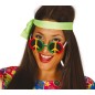Gafas hippie simbolo paz multicolor años 60