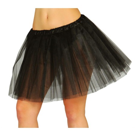 Tutu negro para mujer adulto falda 40 CM