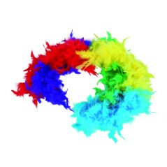 Boa multicolor plumas arcoiris 180 mt 40 gr años 20 charleston- El Informal Santander