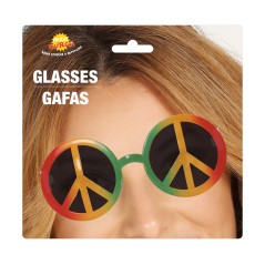 Gafas hippie simbolo paz multicolor años 60.-El Informal Santander online