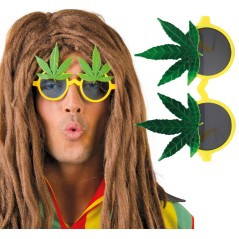 Gafas rasta hojas de maria 18225. Disfraces baratos online