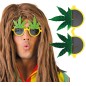 Gafas rasta hojas de maria