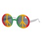 Gafas hippie simbolo paz multicolor años 60