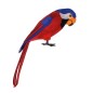 Loro 40 cm rojo con plumas