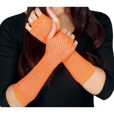 Guantes malla naranja neon rejilla cm-El Informal Santander