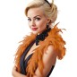 Boa naranja plumas 180 cm 40 gr charleston cabaret