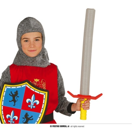 Espada medieval 63.5 cm infantil de goma e.v.a.