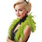 Boa verde pistacho plumas 180 cm 40 gr años 20 charleston
