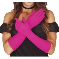 Guantes fucsia 42 cm largos-El Informal Santander