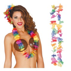 Collar hawaiano multicolor flores-El Informal Santander