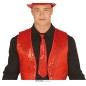 Corbata roja con lentejuelas 35 cm