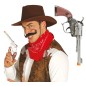 Revolver 25 cm plateado mango marron
