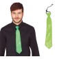 Corbata verde neon con lentejuelas 37 cm